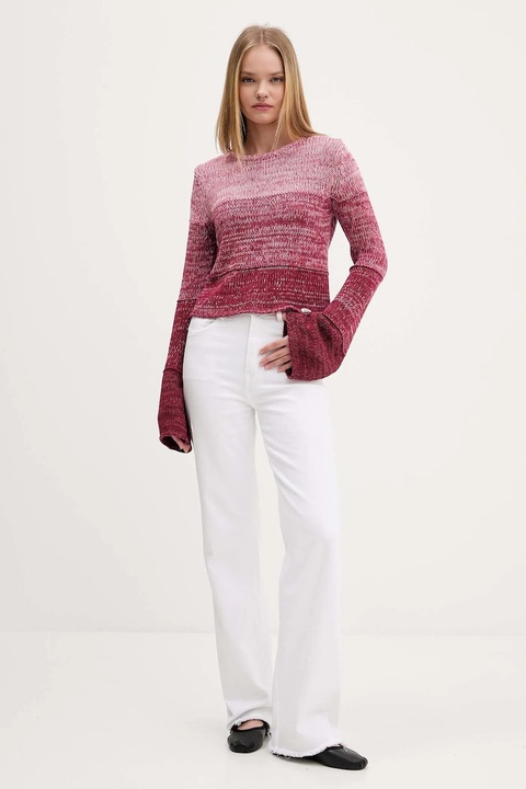 Guess Originals sweter bawełniany damski kolor różowy W5BR68 Z3HM1 - zdjęcie produktu nr 2