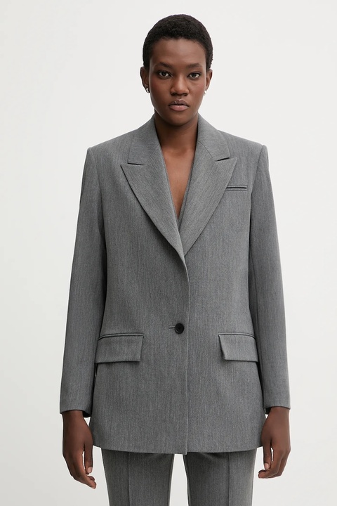 AllSaints marynarka ASTRA kolor szary jednorzędowa gładka W038QD - zdjęcie produktu nr 1