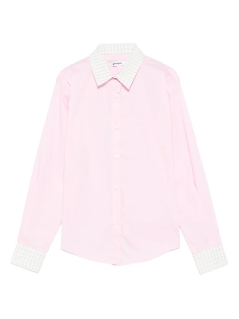 Gimaguas gingham-trimmed cotton shirt - Pink - zdjęcie produktu nr 1