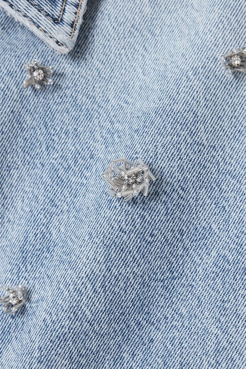 AllSaints kurtka jeansowa bawełniana HETTIE kolor niebieski przejściowa oversize W106PC - zdjęcie produktu nr 2