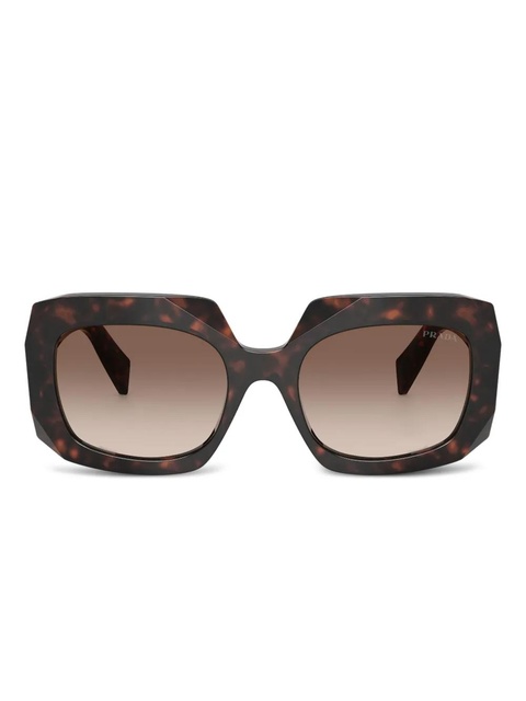 Prada Eyewear Symbole oversized-frame sunglasses - Brown - zdjęcie produktu nr 1