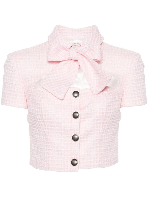 Alessandra Rich cropped tweed jacket - Pink - zdjęcie produktu nr 1