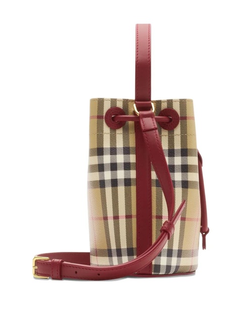 Burberry mini check bucket bag - Neutrals - zdjęcie produktu nr 2