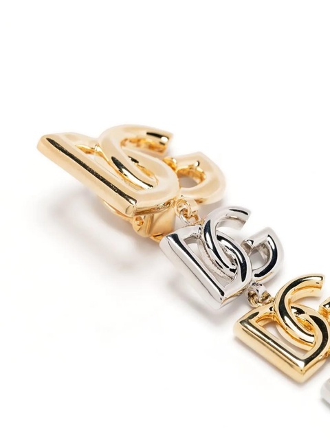 Dolce & Gabbana DG-logo clip-on drop earrings - Gold - zdjęcie produktu nr 2