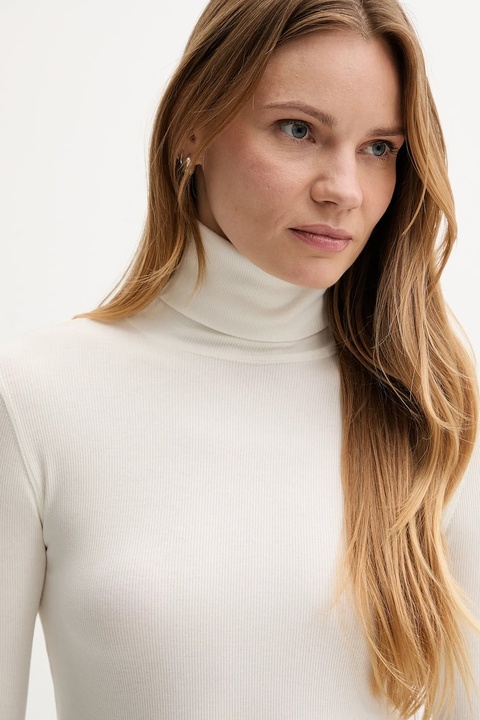 Polo Ralph Lauren sweter damski kolor beżowy lekki z golfem 211976982 - zdjęcie produktu nr 2