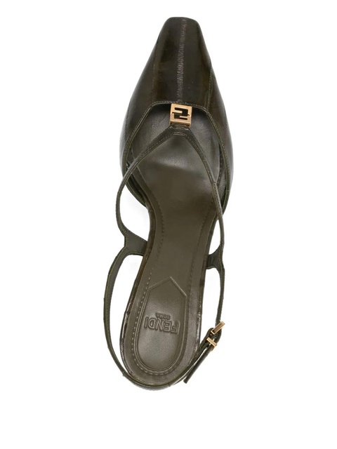 FENDI 85mm FFold slingback pumps - Green - zdjęcie produktu nr 2
