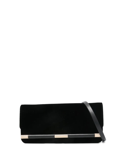 Victoria Beckham 202 velvet bar-detail clutch bag - Black - zdjęcie produktu nr 1
