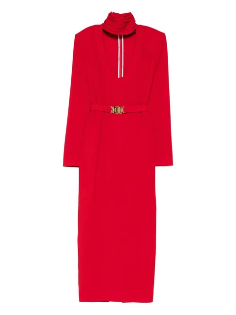 Rowen Rose belted roll-neck maxi dress - Red - zdjęcie produktu nr 1