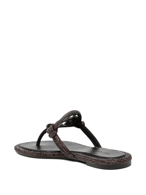 Tory Burch crystal embellished sandals - Brown - zdjęcie produktu nr 2