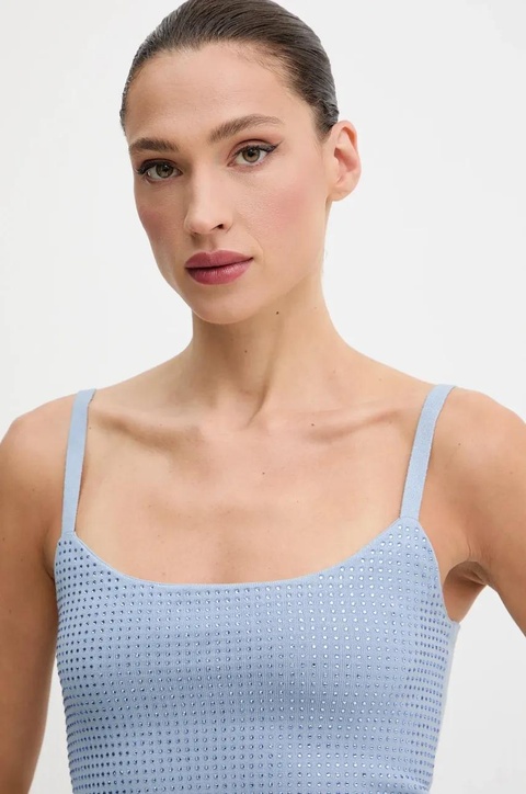 Guess top KHLOE kolor niebieski W5GR47 Z3MN2 - zdjęcie produktu nr 2