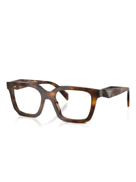 Prada Eyewear geometric-frame glasses - Brown - zdjęcie produktu nr 2