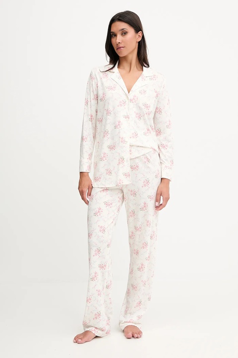 Lauren Ralph Lauren piżama damska kolor beżowy ILN92443 - zdjęcie produktu nr 1