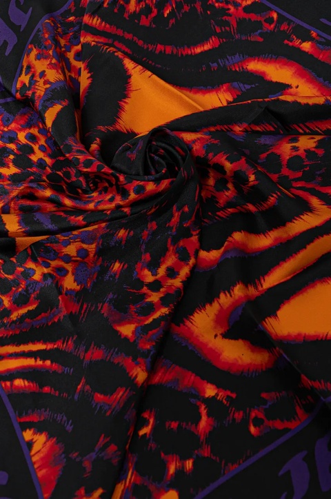 Versace Jeans Couture apaszka jedwabna damska kolor multicolor wzorzysta 78HA7H02 ZG352 - zdjęcie produktu nr 1