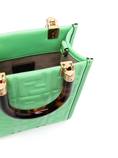 FENDI monogram-debossed tote bag - Green - zdjęcie produktu nr 2