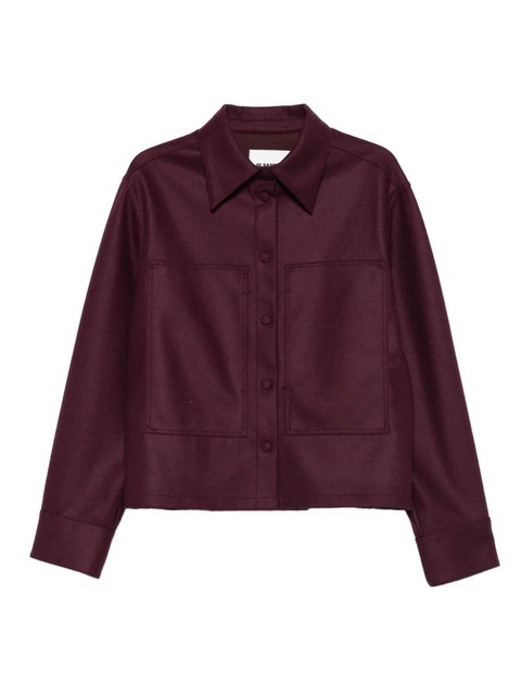 Jil Sander long-sleeve wool shirt - Red - zdjęcie produktu nr 1