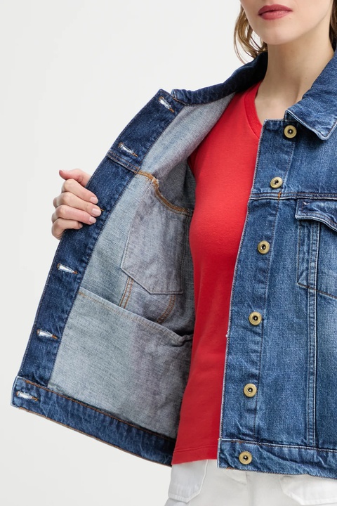 Sessun kurtka jeansowa kolor niebieski przejściowa oversize 23321006 - zdjęcie produktu nr 2