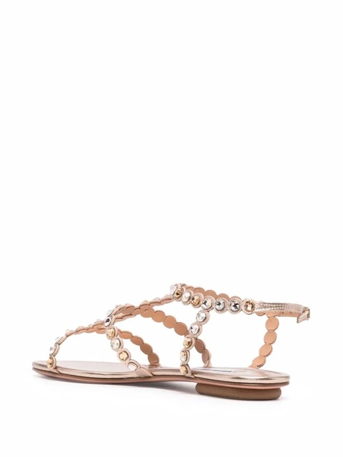 Aquazzura Tequila flat sandals - Gold - zdjęcie produktu nr 2