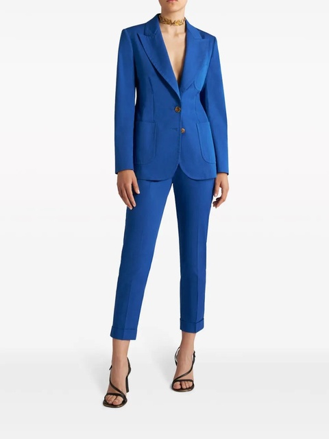 ETRO stretch-cotton cropped trousers - Blue - zdjęcie produktu nr 2