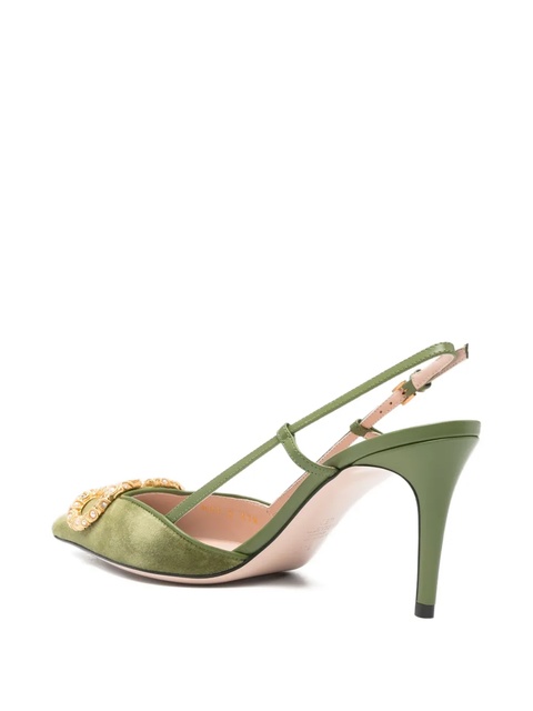 Valentino Garavani 80mm V-logo embellishment pumps - Green - zdjęcie produktu nr 2