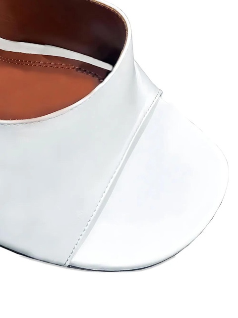 Amina Muaddi 90mm Lupita sculpted-heel sandals - White - zdjęcie produktu nr 2