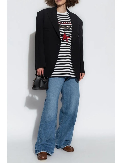 Max Mara striped cotton T-shirt - Black - zdjęcie produktu nr 1