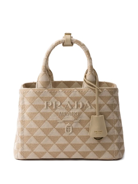 Prada small embroidered tote bag - Neutrals - zdjęcie produktu nr 1