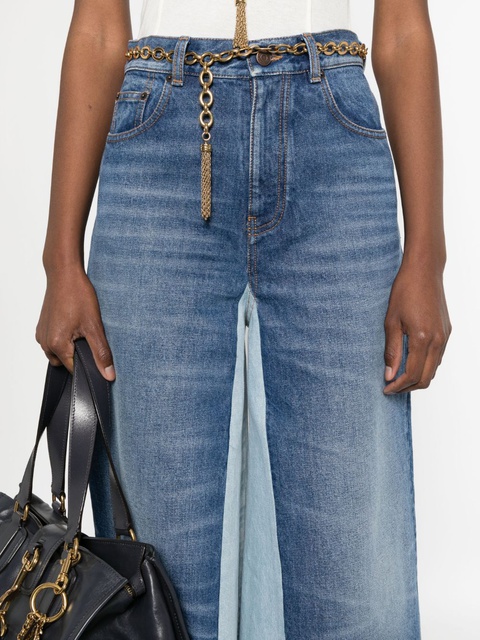 Chloé patchwork denim shorts - Blue - zdjęcie produktu nr 2
