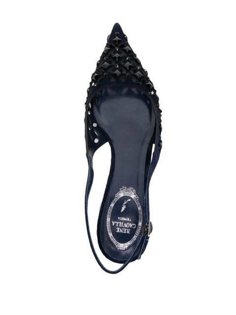 René Caovilla 45mm laser-cut pumps - Blue - zdjęcie produktu nr 2