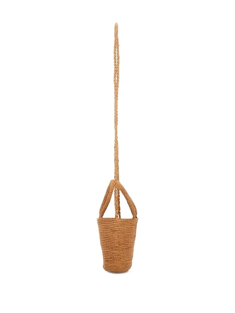 Manebi raffia leather-detail tote bag - Brown - zdjęcie produktu nr 1