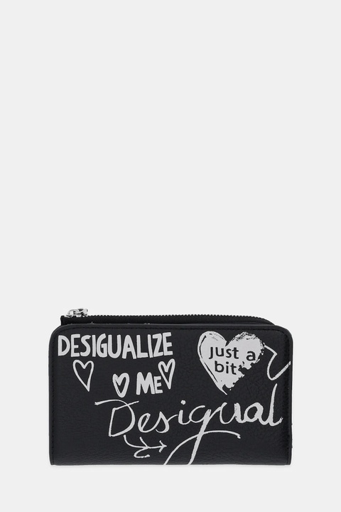 Desigual portfel SESHAT EMMA 2.0 damski kolor czarny 25WAYP44 - zdjęcie produktu nr 1