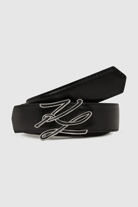 Karl Lagerfeld pasek skórzany dwustronny damski kolor czarny A4W33022 - zdjęcie produktu nr 1
