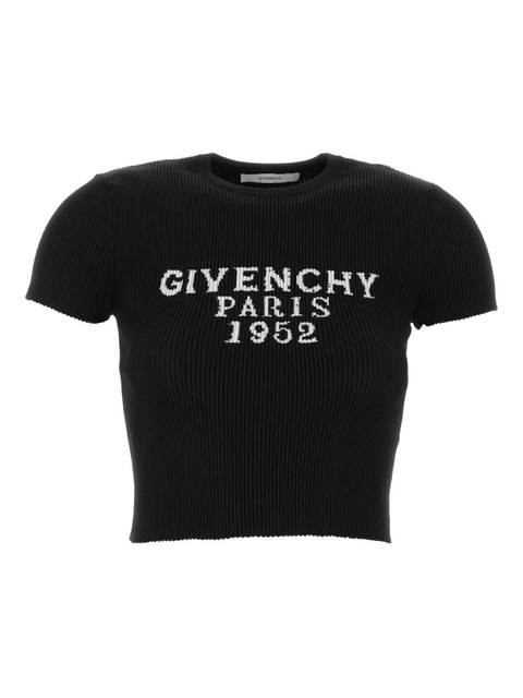Givenchy ribbed cropped T-shirt - Black - zdjęcie produktu nr 1