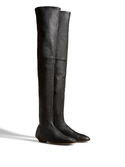 KHAITE Apollo leather boots - Black - zdjęcie produktu nr 2