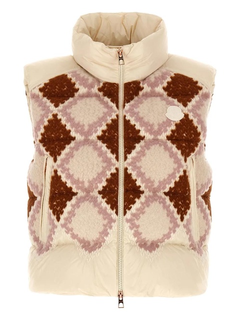 Moncler Armathia quilted diamond-pattern vest - Neutrals - zdjęcie produktu nr 1