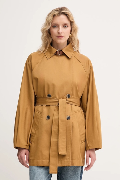 MAX&Co. trencz bawełniany kolor żółty 2526086091200 - zdjęcie produktu nr 1