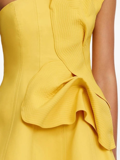 Acler Drake one-shoulder ruffled mini dress - Yellow - zdjęcie produktu nr 2