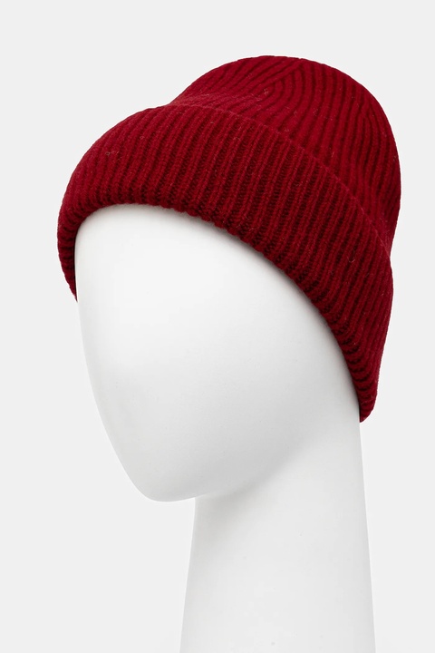 Answear.LAB czapka wełniana kolor bordowy - zdjęcie produktu nr 2