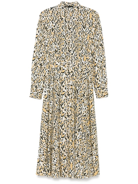 Maje leopard-print midi dress - Neutrals - zdjęcie produktu nr 1