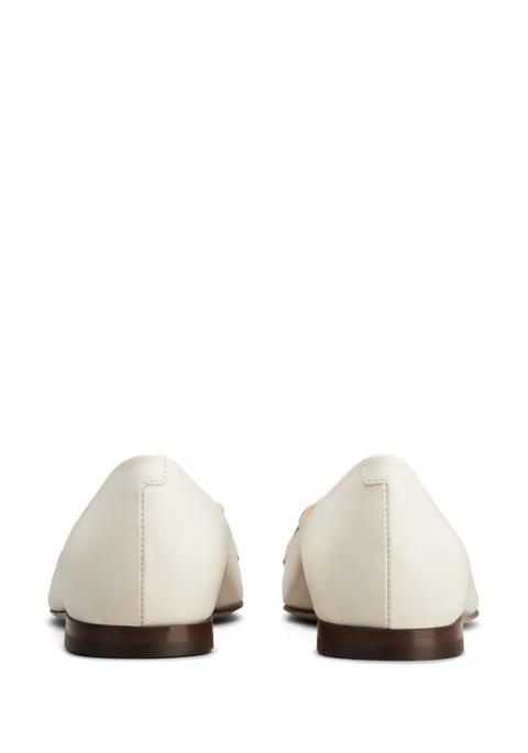 Tod's logo-plaque ballerina shoes - White - zdjęcie produktu nr 2