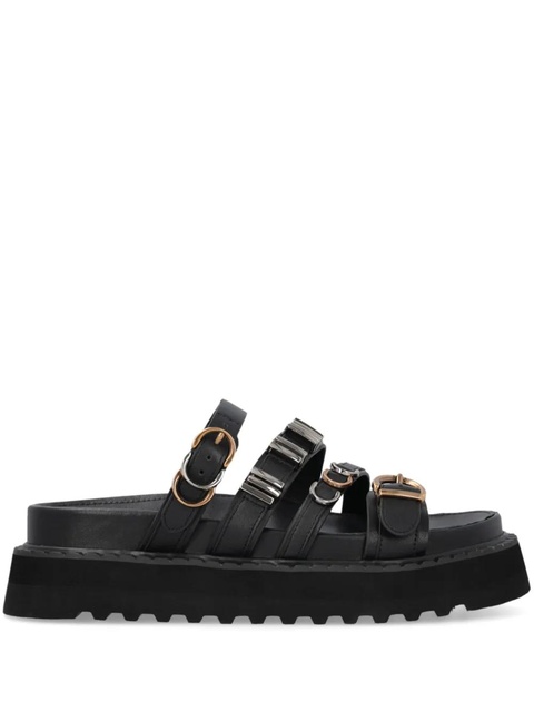 PINKO multi-straps leather sandals - Black - zdjęcie produktu nr 1