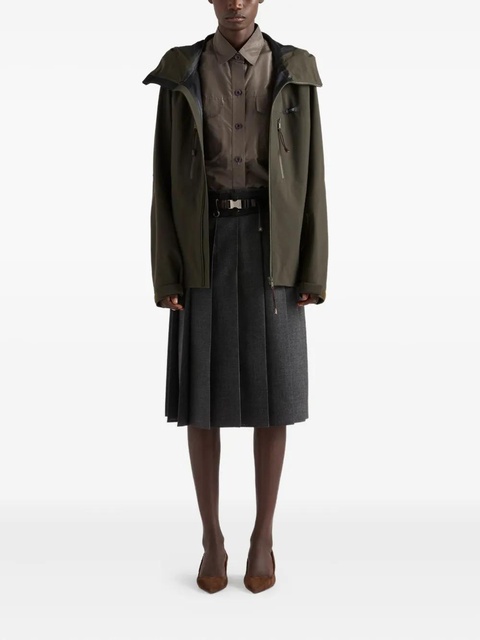 Prada pleated midi skirt - Grey - zdjęcie produktu nr 1