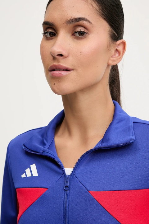 adidas bluza Tiro damska kolor niebieski wzorzysta JW6814 - zdjęcie produktu nr 2