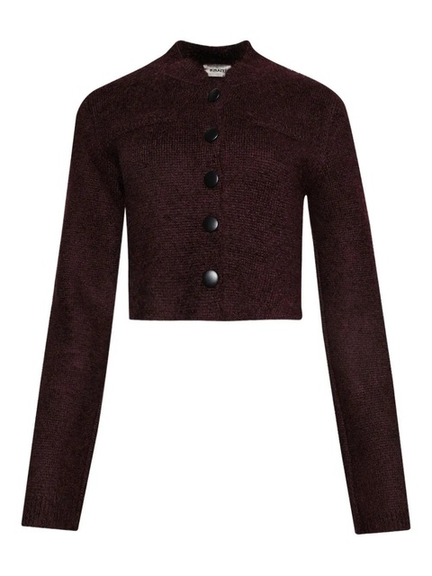 KHAITE Ello button-front long-sleeve jacket - Purple - zdjęcie produktu nr 1