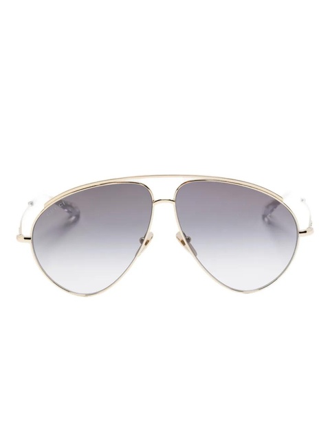 Gucci Eyewear pilot-frame sunglasses - Gold - zdjęcie produktu nr 1