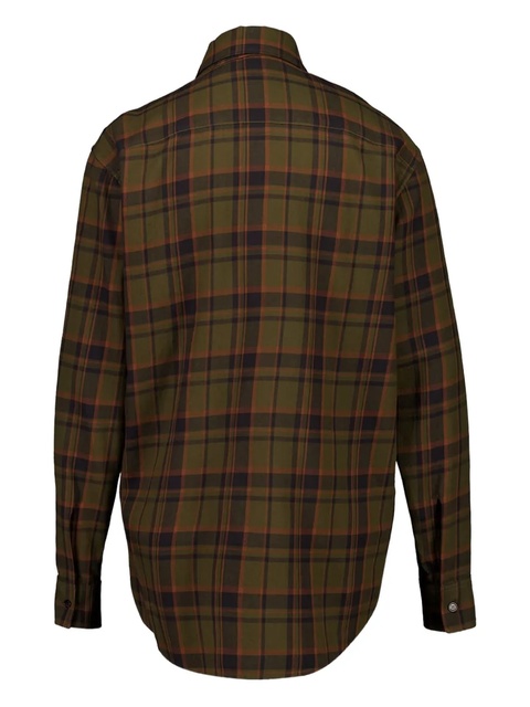 Saint Laurent check lavallière-bow shirt - Green - zdjęcie produktu nr 1