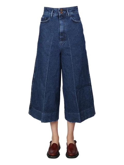 Alysi pockets cotton wide-leg jeans - Blue - zdjęcie produktu nr 2