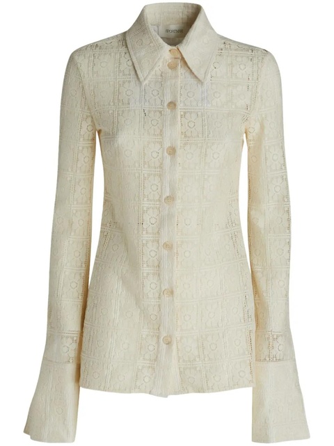 Sportmax floral-lace shirt - Neutrals - zdjęcie produktu nr 1
