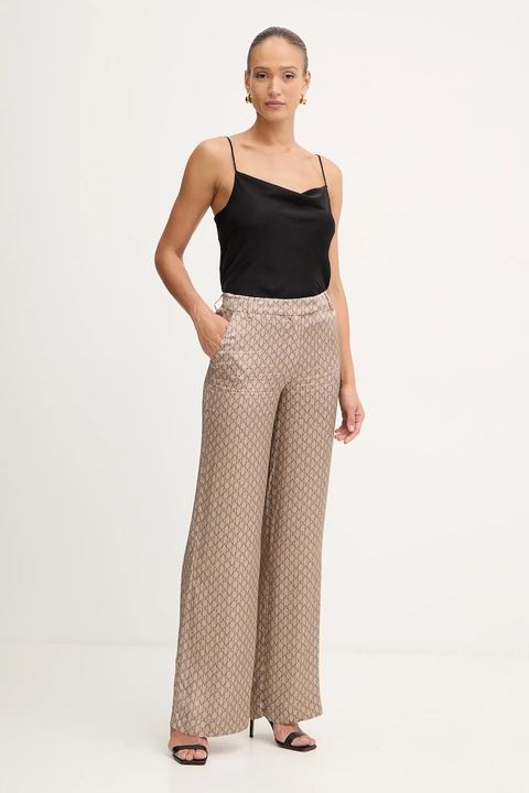 Marciano Guess spodnie LOREDANA damskie kolor brązowy proste medium waist 5YGB24 7298A - zdjęcie produktu nr 2