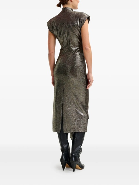 Essentiel Antwerp lurex mock-neck midi dress - Grey - zdjęcie produktu nr 2