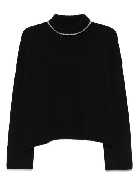 PINKO high-neck cropped sweater - Black - zdjęcie produktu nr 1